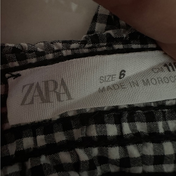 Girls Zara Houndstooth flouncy Crop top - Picture 2 of 2